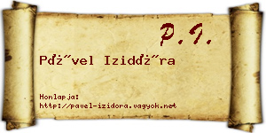 Pável Izidóra névjegykártya